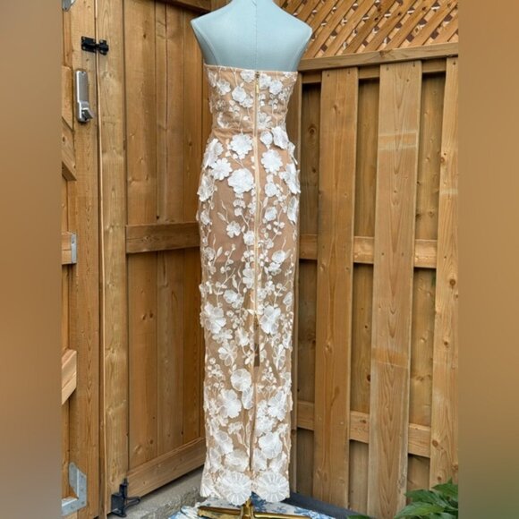 🆕 BRONX & BANCO 🧿 NWOT Jasmine Blanc Bridal Maxi Dress, Sz XS US 2 - Picture 8 of 15